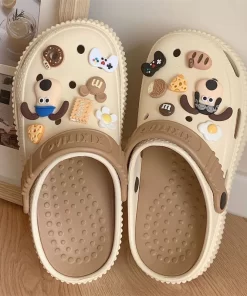 Dép bánh mì, Dép nữ độn đế 4cm đi mưa kiểu dáng unisex mẫu mới