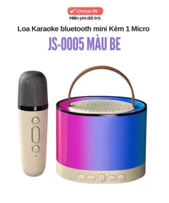 Loa bluetooth mini Kèm 1 Micro Thiết Kế Tinh Gọn Choice Việt Nam JS-0005 Màu Be