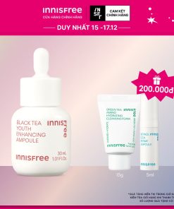 ￼Tinh chất phục hồi da và chống lão hóa trà đen innisfree Black Tea Youth Ampoule 30 mL