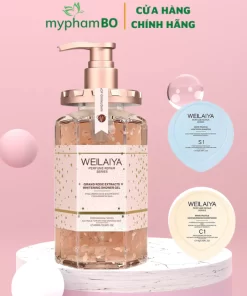 Sữa tắm Weilaiya chính hãng cánh hoa hồng Damask 450ml chính hãng