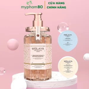 Sữa tắm Weilaiya chính hãng cánh hoa hồng Damask 450ml chính hãng