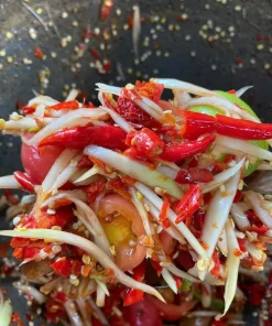 Mắm Thái Cô gái + Ớt chiên giòn + da heo + đường mật cực ngon