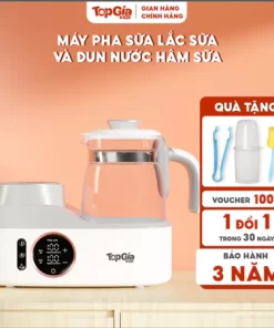 Máy đun và hâm nước pha sữa lắc sữa TopGiaKids M03-02, máy pha sữa TopGia giữ nhiệt 48 giờ