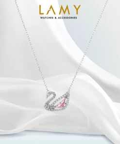 Dây chuyền bạc nữ TLEE mặt trăng đá moonstone lấp lánh