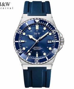 Đồng hồ cơ nam chính hãng Dây Cao Su I&W Carnival IW726 IW726G 726 726G