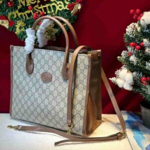 Túi công sở gucci viền nâu dây da