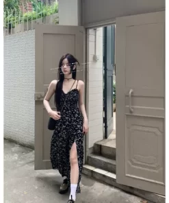 Đầm xòe họa tiết hoa phong cách Boho Ditsy cho Nữ