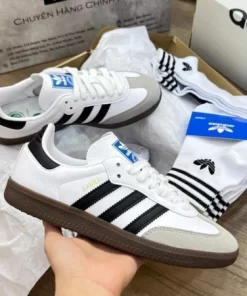 Giày _Adidas Samba Classic White Nam Nữ Buộc Dây