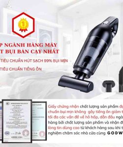 Máy Hút Bụi Cầm Tay Không Dây Mini GODWELL Lực Hút 25000Pa đa năn