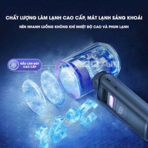 Quạt Cầm Tay Tích Điện MEGUN Kết Hợp Sò Lạnh 100 Chế Độ Động Cơ Turbo Tạo Gió Mát Như Điều Hòa