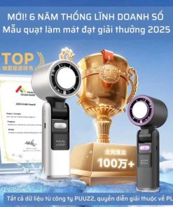 Quạt Cầm Tay Tích Điện MEGUN Kết Hợp Sò Lạnh 100 Chế Độ Động Cơ Turbo Tạo Gió Mát Như Điều Hòa