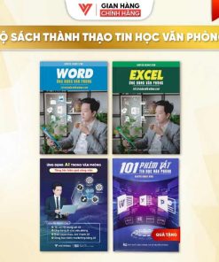 Combo 3 Sách Ứng Dụng AI, Excel & Word Văn Phòng Từ Cơ Bản Đến Nâng Cao