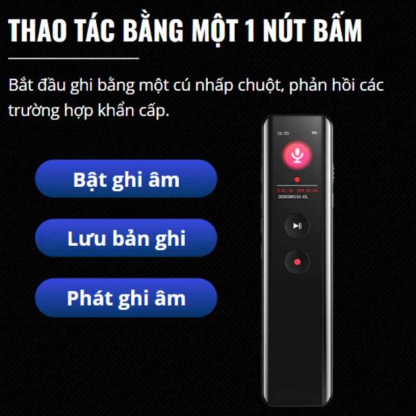 Máy Ghi Âm Chuyên Nghiệp Doscom DR-7 Lọc Âm, Giảm Ồn, Ghi Liên Tục 36 Giờ, Màn Hình LCD