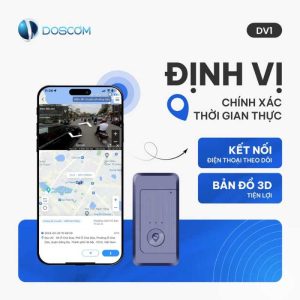 Thiết Bị Định Vị GPS Không Dây Doscom DV1 Pin 3000mAh – Báo Động, Quản Lý Xe, App Tiếng Việt