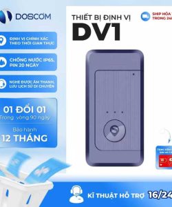 Thiết Bị Định Vị GPS Không Dây Doscom DV1 Pin 3000mAh – Báo Động, Quản Lý Xe, App Tiếng Việt