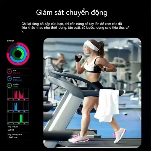 Đồng hồ thông minh theo dõi sức khỏe toàn diện: đo đường huyết, huyết áp, nhịp tim, oxy máu, điện tâm đồ, hỗ trợ tập luyện và giấc ngủ.