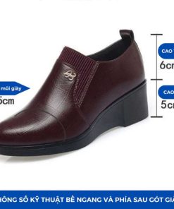 Giày Nữ Da Bò Cao Cấp – Đế Cao Su Êm