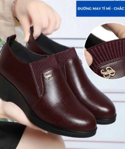 Giày Nữ Da Bò Cao Cấp – Đế Cao Su Êm
