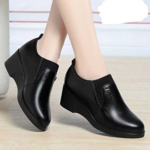Giày Nữ Da Bò Cao Cấp – Đế Cao Su Êm
