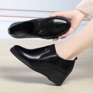 Giày Nữ Da Bò Cao Cấp – Đế Cao Su Êm