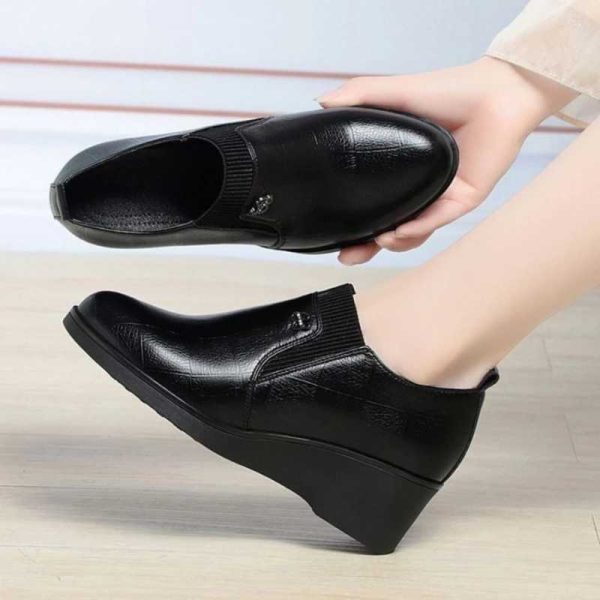 Giày Nữ Da Bò Cao Cấp – Đế Cao Su Êm