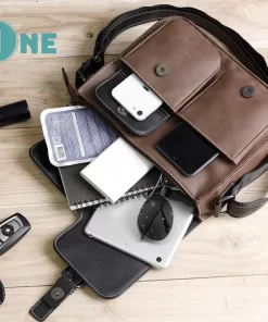 Túi Đeo Chéo Da Nam Nữ Unisex 7002 – Thời Trang Cao Cấp, Chống Nước, Đựng iPad