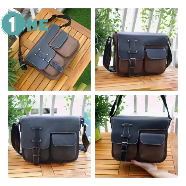 Túi Đeo Chéo Da Nam Nữ Unisex 7002 – Thời Trang Cao Cấp, Chống Nước, Đựng iPad
