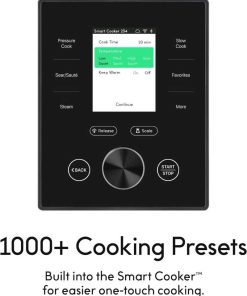 CHEF iQ Smart Pressure Cooker with WiFi and Built-in Scale - Easy-to-Use 10-in-1 Multicooker with 500+ Guided Recipes - Rice Cooker, Slow Cooker, Instant Meals for Foodies - 6 Quart - Family Size1