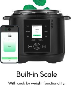CHEF iQ Smart Pressure Cooker with WiFi and Built-in Scale - Easy-to-Use 10-in-1 Multicooker with 500+ Guided Recipes - Rice Cooker, Slow Cooker, Instant Meals for Foodies - 6 Quart - Family Size1