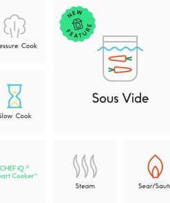 CHEF iQ Smart Pressure Cooker with WiFi and Built-in Scale - Easy-to-Use 10-in-1 Multicooker with 500+ Guided Recipes - Rice Cooker, Slow Cooker, Instant Meals for Foodies - 6 Quart - Family Size1