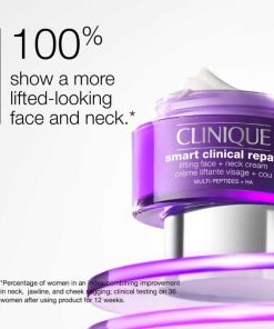 Clinique Smart Clinical Repair Anti Aging Lifting Face, Neck Cream with Peptides, Hyaluronic Acid For All Skin Types, Hydrating