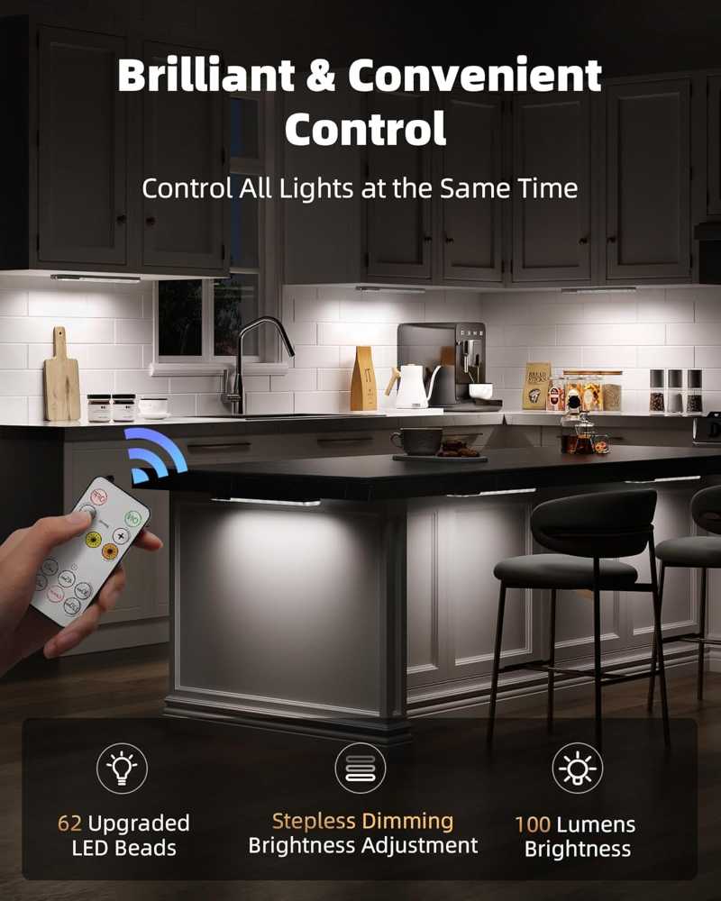 EZVALO 6-Pack Under Cabinet Lighting with Charging Station, 2000mAh Rechargeable Wireless Motion Sensor Lights, 3 Color Temps, Dimmable, Timer, Magnetic, with Remote Control for Kitchen, Closet, Stai EZVALO 6-Pack Under Cabinet Lighting with Charging Station, 2000mAh Rechargeable Wireless Motion Sensor Lights, 3 Color Temps, Dimmable, Timer, Magnetic, with Remote Control for Kitchen, Closet, Stai