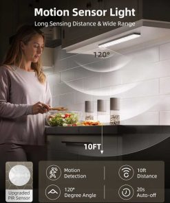 EZVALO 6-Pack Under Cabinet Lighting with Charging Station, 2000mAh Rechargeable Wireless Motion Sensor Lights, 3 Color Temps, Dimmable, Timer, Magnetic, with Remote Control for Kitchen, Closet, Stai