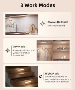 EZVALO 6-Pack Under Cabinet Lighting with Charging Station, 2000mAh Rechargeable Wireless Motion Sensor Lights, 3 Color Temps, Dimmable, Timer, Magnetic, with Remote Control for Kitchen, Closet, Stai
