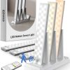 EZVALO 6-Pack Under Cabinet Lighting with Charging Station, 2000mAh Rechargeable Wireless Motion Sensor Lights, 3 Color Temps, Dimmable, Timer, Magnetic, with Remote Control for Kitchen, Closet, Stai