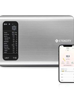 Etekcity Smart Food Kitchen Scale with Nutritional Calculator, Free App with 19 Nutrients Tracking, Calorie, Marco, Digital grams and ounces for weight loss, Premium Stainless Steel, 11lb