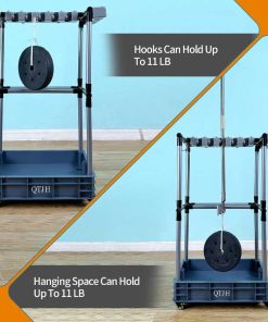 Floor-Standing Multi-Functional Cleaning Tool Organizer storage broom mop and cleaning supplies