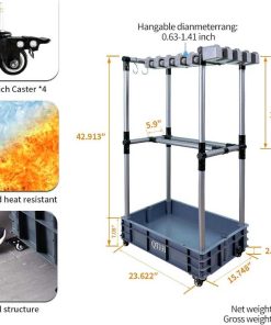 Floor-Standing Multi-Functional Cleaning Tool Organizer storage broom mop and cleaning supplies