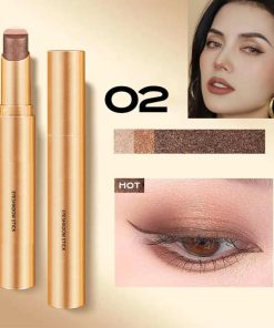 Gradient Three-Color Eyeshadow Stick, Glitter Gradient Eyeshadow Pen, Golden Tri-Color Eyeshadow Stick, 3 Colors