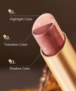 Gradient Three-Color Eyeshadow Stick, Glitter Gradient Eyeshadow Pen, Golden Tri-Color Eyeshadow Stick, 3 Colors