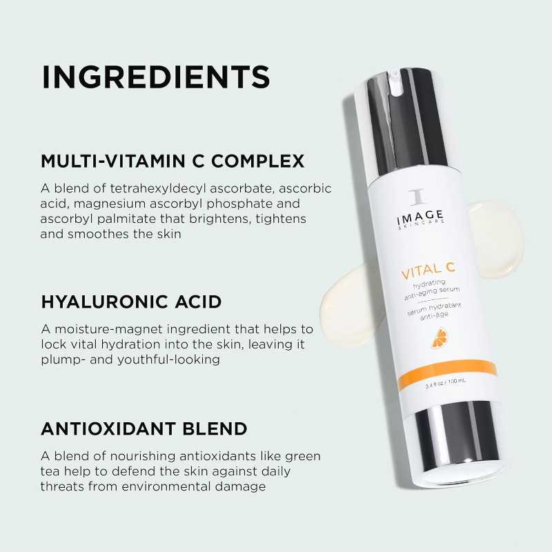 IMAGE Skincare, VITAL C Hydrating Face Serum, with Vitamin C and Hyaluronic Acid, to Brighten, Tone and Smooth Appearance of Wrinkle3 IMAGE Skincare, VITAL C Hydrating Face Serum, with Vitamin C and Hyaluronic Acid, to Brighten, Tone and Smooth Appearance of Wrinkle
