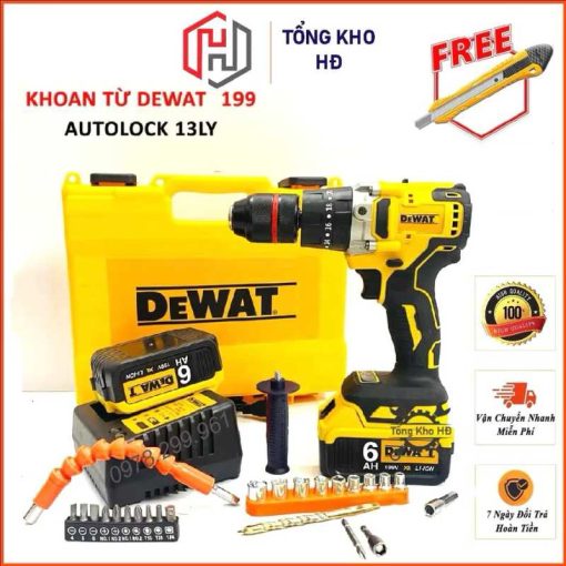 Máy khoan pin 199V 3 chức năng – mạnh mẽ, bền bỉ, pin siêu khủng