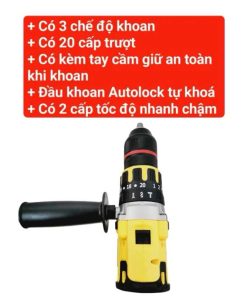 Máy khoan pin 199V 3 chức năng – mạnh mẽ, bền bỉ, pin siêu khủng