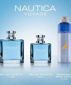 Nautica Voyage Eau De Toilette, Cologne and Fragrance For Men, Fresh, Romantic, Fruity Scent Woody, Aquatic Notes of Apple, Water Lotus, Cedarwood, and Musk Ideal Day Wear, Long Lasting 3.3Fl oz