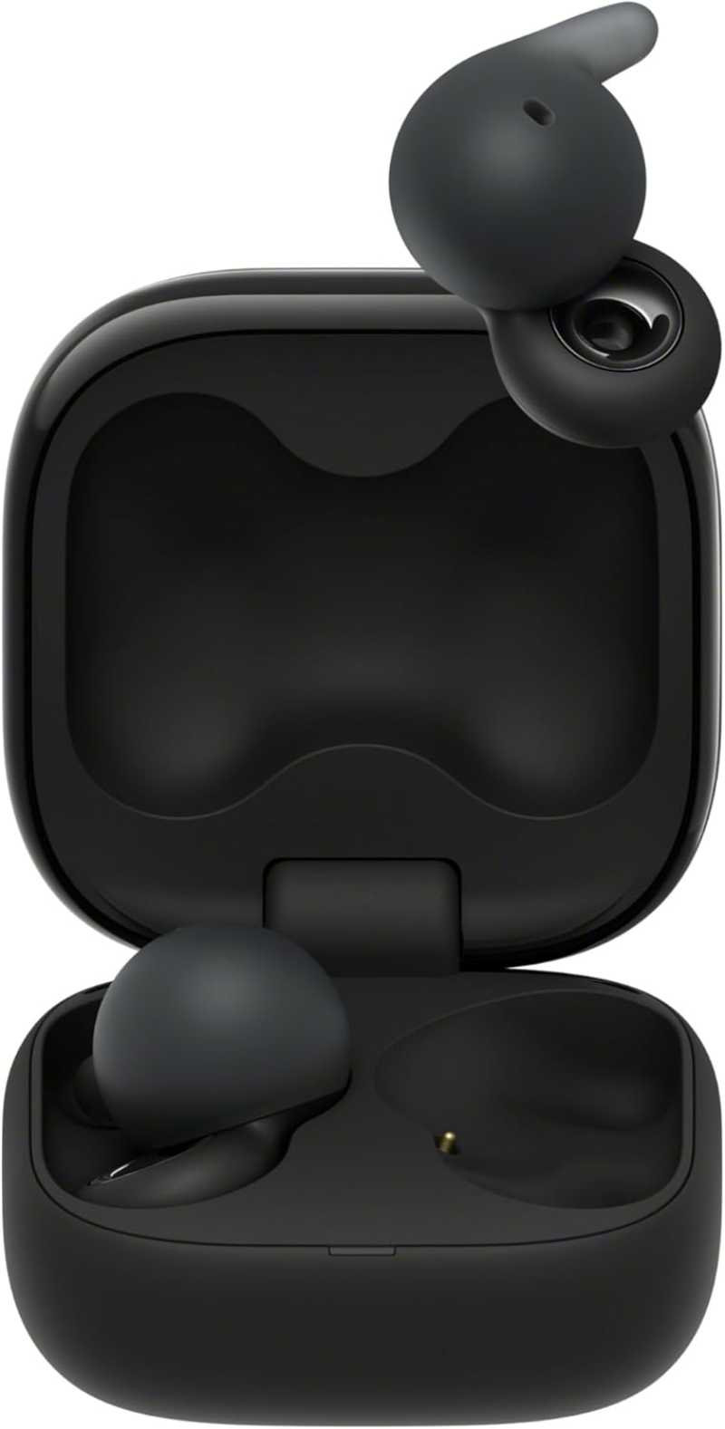 Sony LinkBuds Open Truly Wireless Earbud Headphones with an Open-Ring Design for Ambient Sounds and Newly Developed Air Fitting Supporters, Black