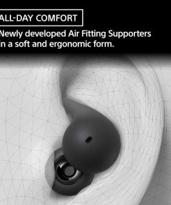 Sony LinkBuds Open Truly Wireless Earbud Headphones with an Open-Ring Design for Ambient Sounds and Newly Developed Air Fitting Supporters, Black