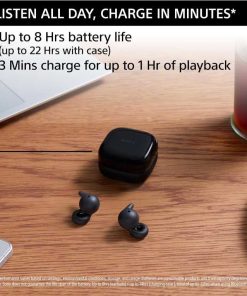 Sony LinkBuds Open Truly Wireless Earbud Headphones with an Open-Ring Design for Ambient Sounds and Newly Developed Air Fitting Supporters, Black