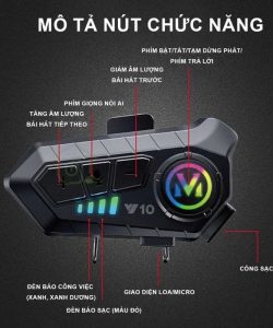 Tai nghe liên lạc bluetooth gắn mũ bảo hiểm chống nước ipx6 tiện dụng