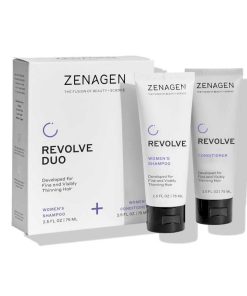 ZENAGEN Revolve Women's Travel Kit | Shampoo + Conditioner for Fine & Visibly Thin Hair, Promotes Thicker Fuller Hair, Plant-Based Formula, Color-Safe, Vegan