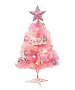 C&acirc;y Th&ocirc;ng Noel Nh&acirc;n Tạo Aubess 45/60CM M&agrave;u Hồng &ndash; Trang Tr&iacute; Gi&aacute;ng Sinh Dễ Thương, C&oacute; Đ&egrave;n LED